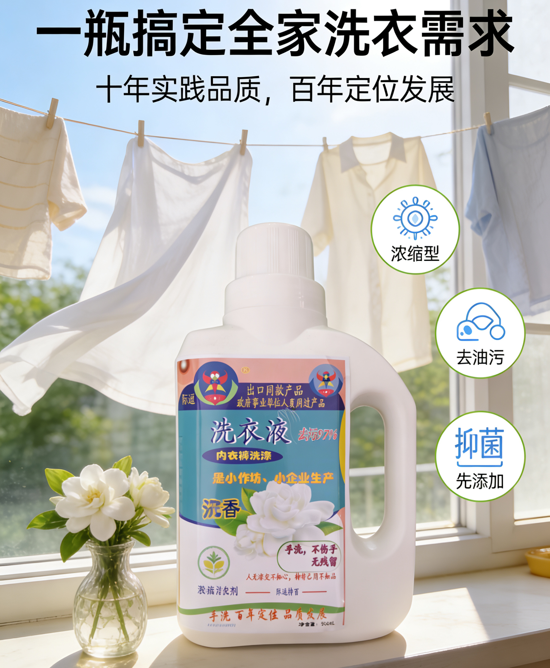 际逗国标浓缩型洗衣液内衣裤贴身首选透明无磷配方不含色素漂白剂,淘宝优惠券,粉丝福利购,淘宝优惠卷