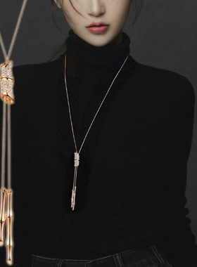 项链大气高档毛衣链长款2025新款爆款轻奢小众女高级感锁骨链秋冬