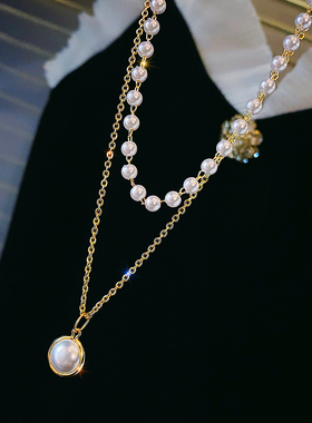 巴洛克天然珍珠项链女小众品牌锁骨链潮简约气质2026年新款饰品
