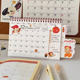 2026 New Japanese Cartoon Bread Thief Desk Calendar Cute Study Schedule Planner Check-in Calendar Desktop Ornament