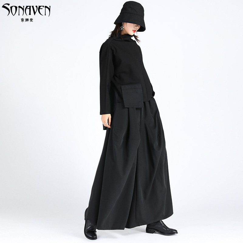 暗黑秋冬设计大裆裤山本耀司阔腿裤 索娜雯休闲裤