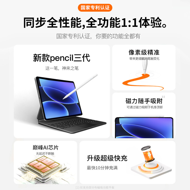 适用小米Pad8焦点触控笔8Pro电容笔7spro/7pro平板6spro触屏笔7/6红米redmipad2/SE手写Pencil二代通用5平替K