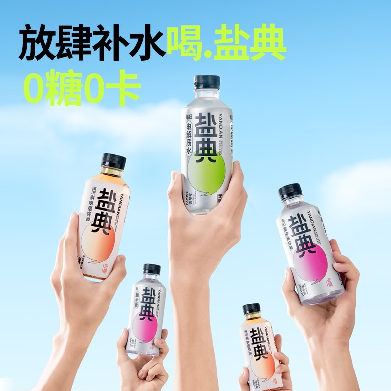 康之味盐典电解质水0糖0脂0卡运动健身跑步补充维生素茶多酚饮料