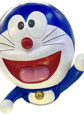 玻璃钢卡通雕塑哆啦梦门头壁挂装饰商场咖啡厅网红机器猫摆件