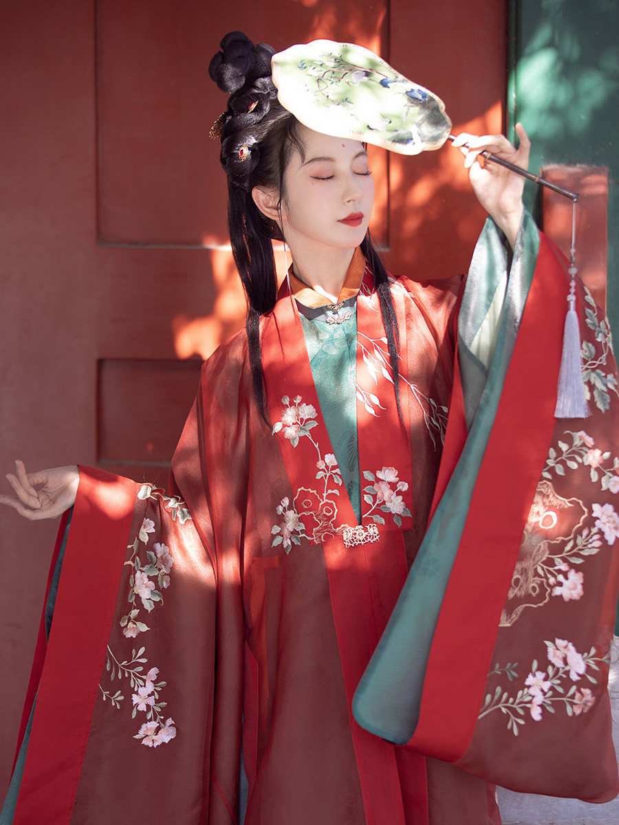 钟灵记行香子氅衣竖领大襟衫仿汉服 钟灵记汉服