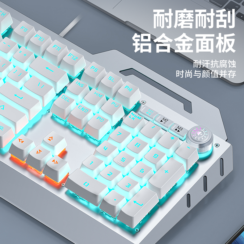 前行者TK900机械键盘鼠标套装黑青轴游戏电竞无线键鼠耳机三件套 - 图1