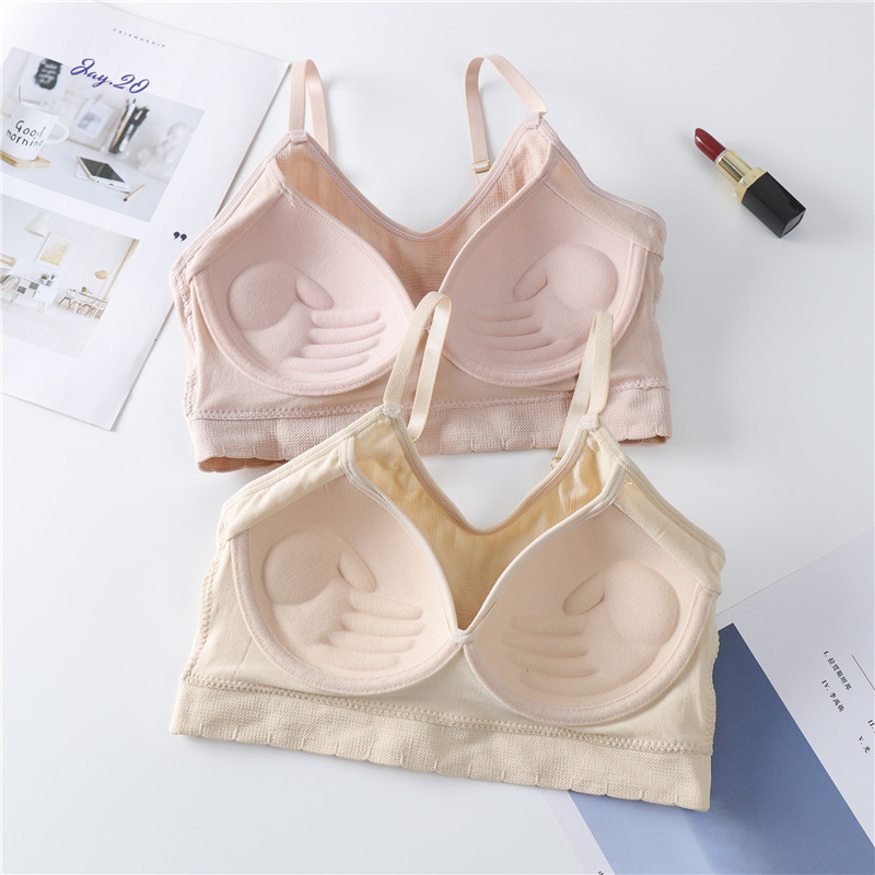 女学生高中一体式聚拢无钢圈裹胸 哈那优抹胸