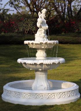 庭院流水喷泉摆件户外别墅花园装饰鱼池景观婚庆酒店乔迁造景招财