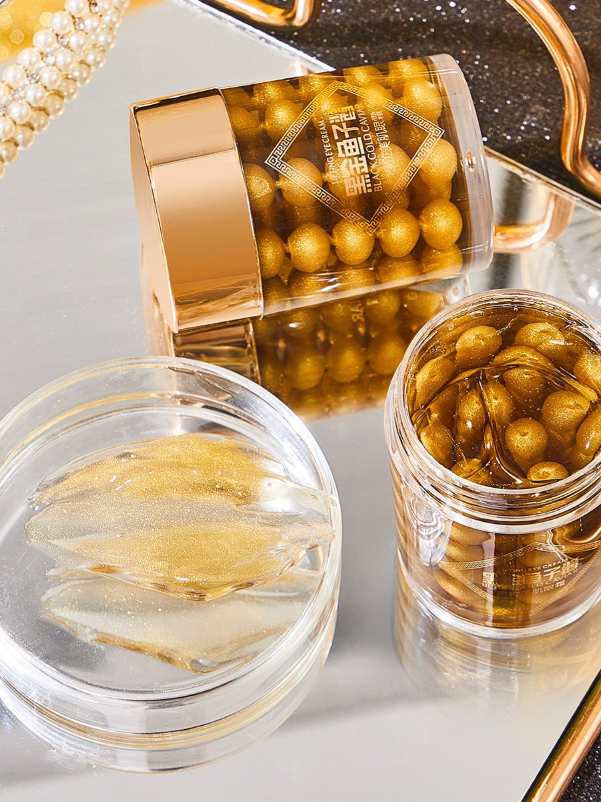 CHAFFUL香芙儿黑金鱼子酱提拉美肌眼霜60g细腻柔嫩饱满水润保湿,淘宝优惠券,粉丝福利购,淘宝优惠卷