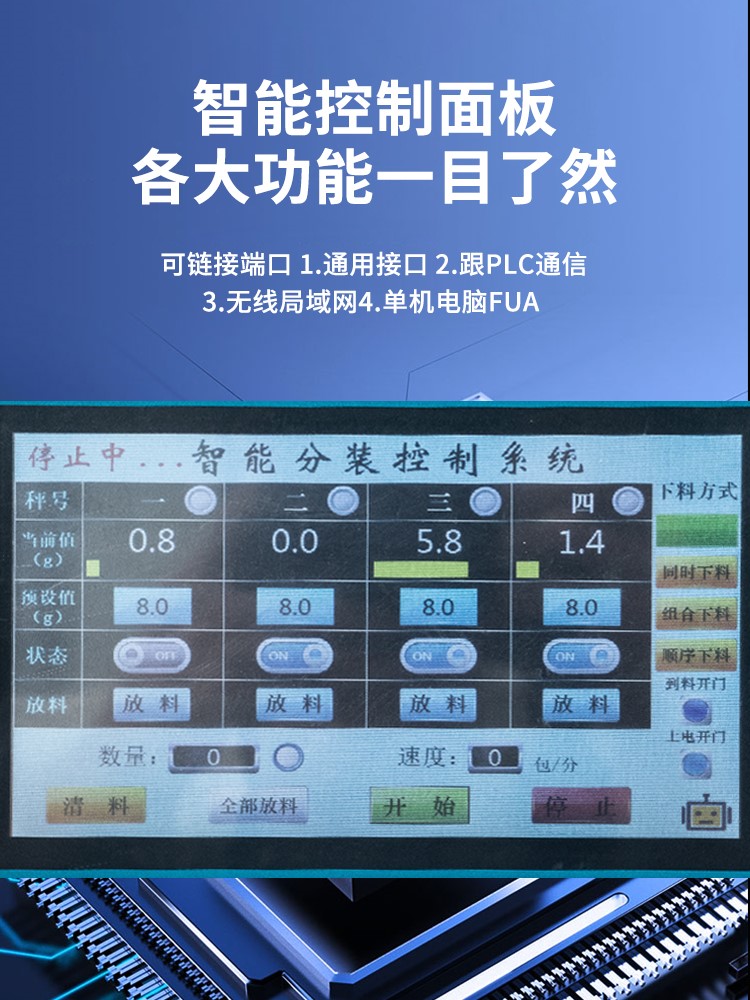 适用全自动大容量定量颗粒粉末分装机茶叶大米杂粮称重包装机灌装-图0