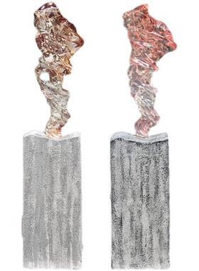 高档轻奢透明树脂软装置饰品雕塑客厅电视柜大型落地抽象卷形摆件