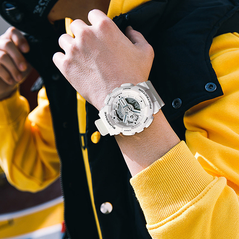 电子手表女孩初高中学生女风独角兽 superme手表国产腕表