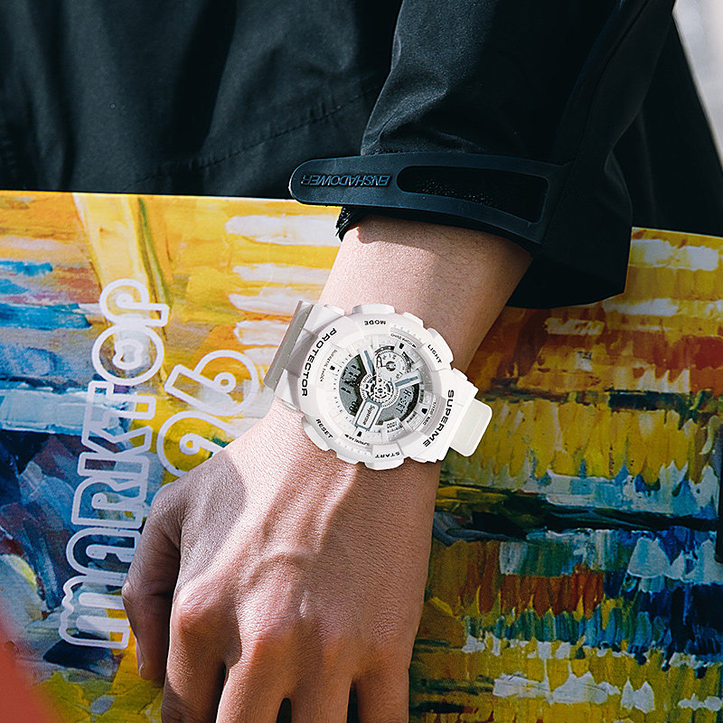 电子手表女孩初高中学生女风独角兽 superme手表国产腕表