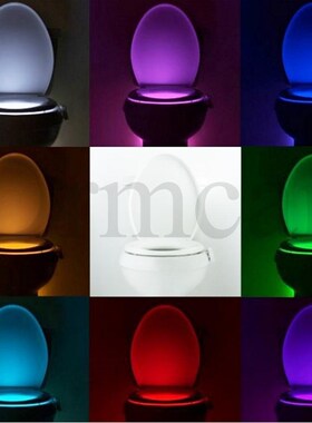 1pcs Toilet t Night Light art PIR Motion Sensor 8 Colo