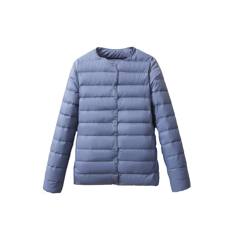 反季2020新款轻薄短款圆领羽绒服 索洛希羽绒服