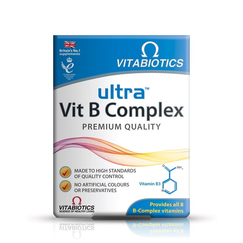 Vitabiotics保健品海外旗英国vitabiotics维生素b族复合维生素b3b12生物素熬夜必备60片*31