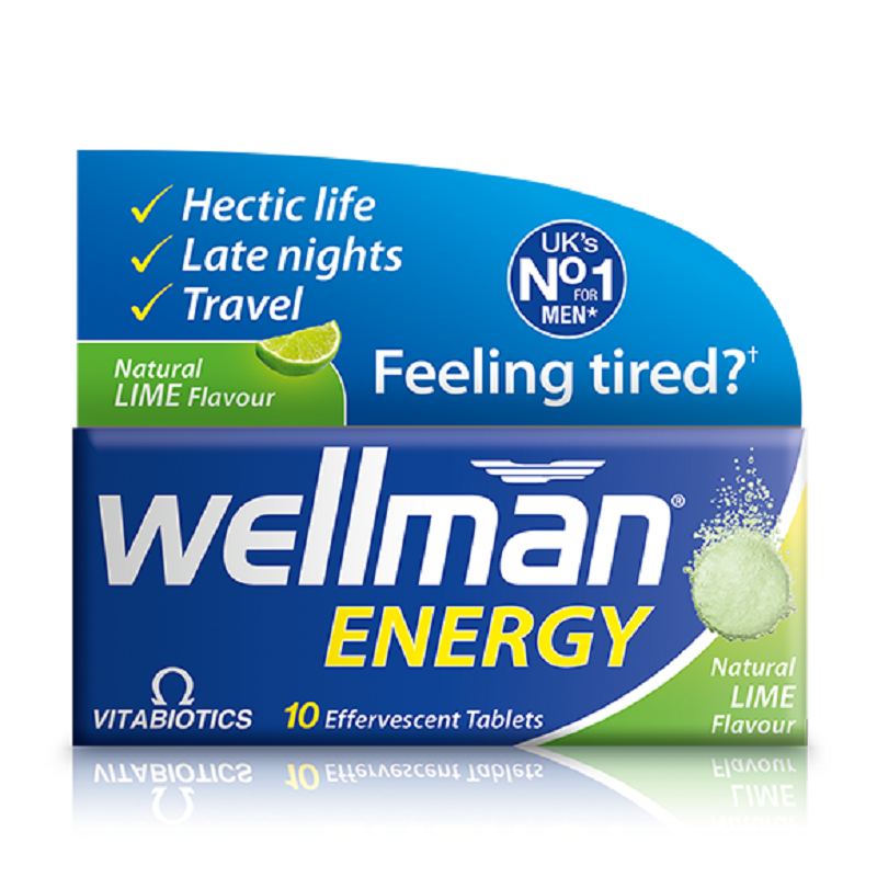 英国vitabiotics维泰百 wellman Energy男士复合维生素泡腾片男性