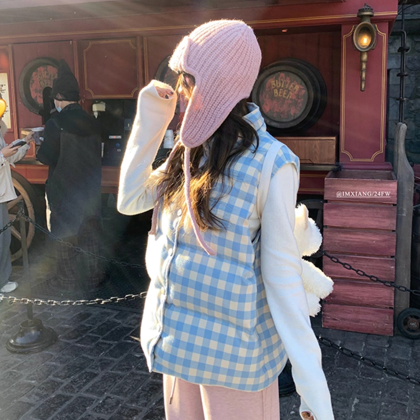 白鸭绒粉色羽绒马甲女款外穿2025秋冬新款小个子韩系保暖马夹外套,淘宝优惠券,粉丝福利购,淘宝优惠卷