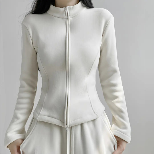 修身卫衣2025秋冬新款冲锋衣抓绒衣内胆加绒加厚保暖摇粒绒外套