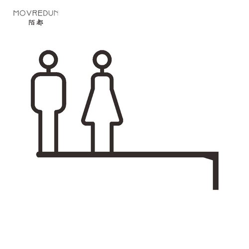 高档铝合金个性洗手间侧挂标识商场公共厕所wc门口挂牌无障碍间残卫酒店民宿洗手间指示牌指引牌室内导视设计 - 图3