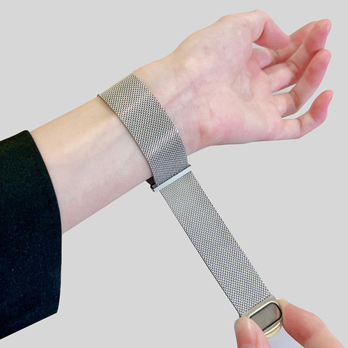 宝壳趣适用iwatch11表带苹果手表applewatch10新款ultra米兰磁吸金属9代8代透气40/44/45mm高级尼斯表带运动 - 图1