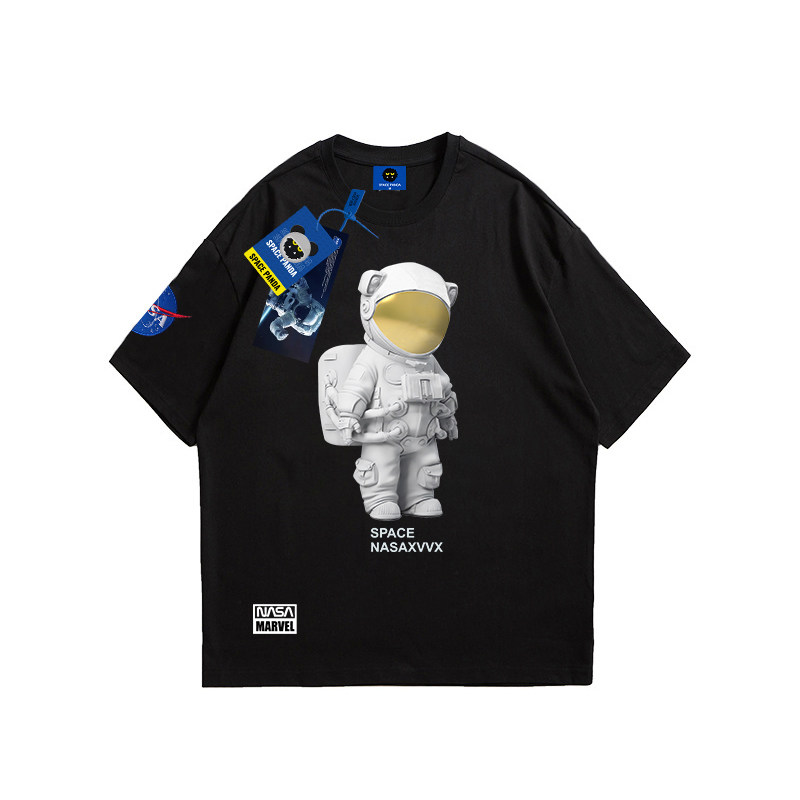 nasa联名旗舰店官网太空宇航员t恤 太空熊猫T恤