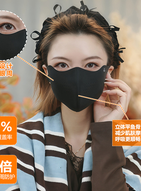 佐伊莲3D立体炫彩绒保暖防晒口罩户外通勤骑行秋冬水洗护眼角面罩