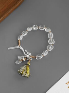 GAOXUANAMA*家游牧冰川系列手链民族风复古设计感简约白水晶流苏