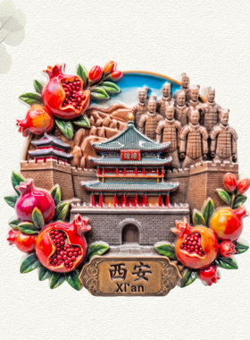 【西安】景点树脂立体浮雕冰箱贴旅游纪念品文创伴手礼国潮礼物