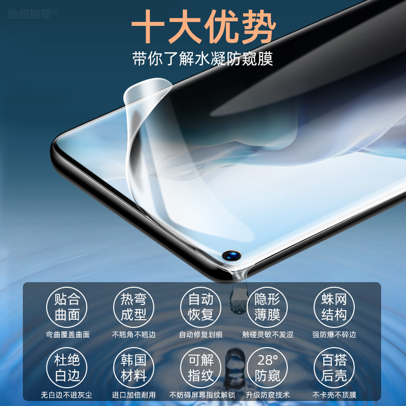 opporeno4pro防窥膜0pp0ren04pr0水凝软模rino4por全屏rone4p0r放偷看rneo曲屏保护rano4peo手机remo钢化适用 - 图1