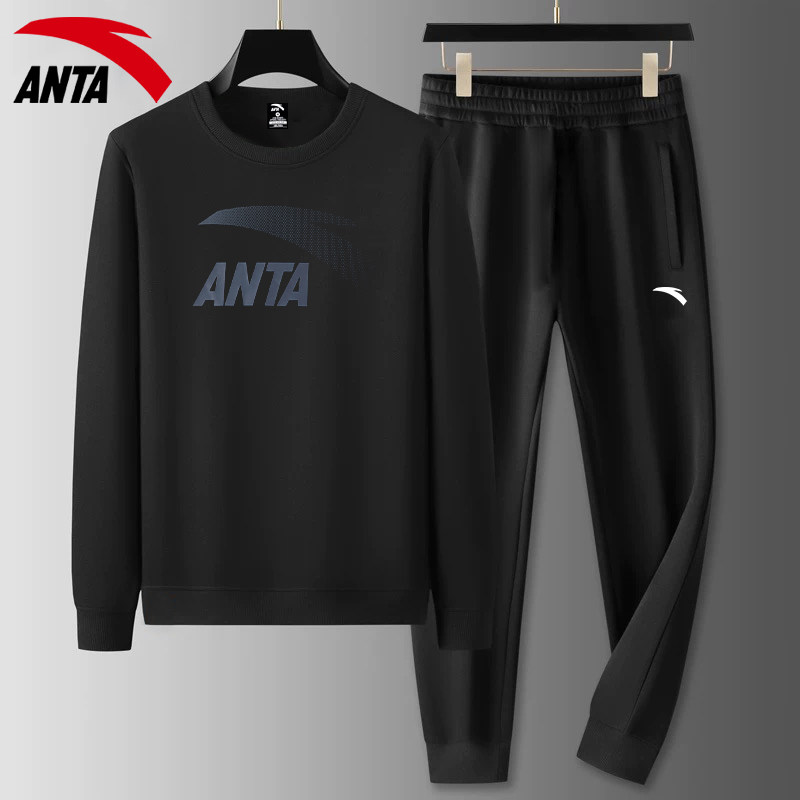 安踏运动套装男卫衣卫裤休闲装秋冬加绒正品舒适训练健身跑步服男,淘宝优惠券,粉丝福利购,淘宝优惠卷