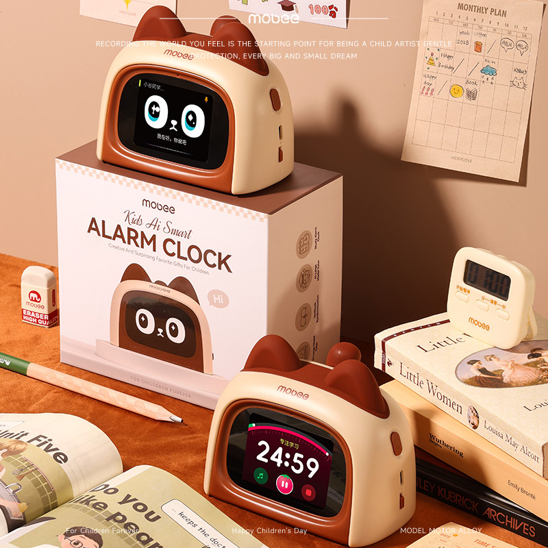mobee智能语音ai时间宝机器人闹钟对话玩具儿童故事早教机学习机,淘宝优惠券,粉丝福利购,淘宝优惠卷