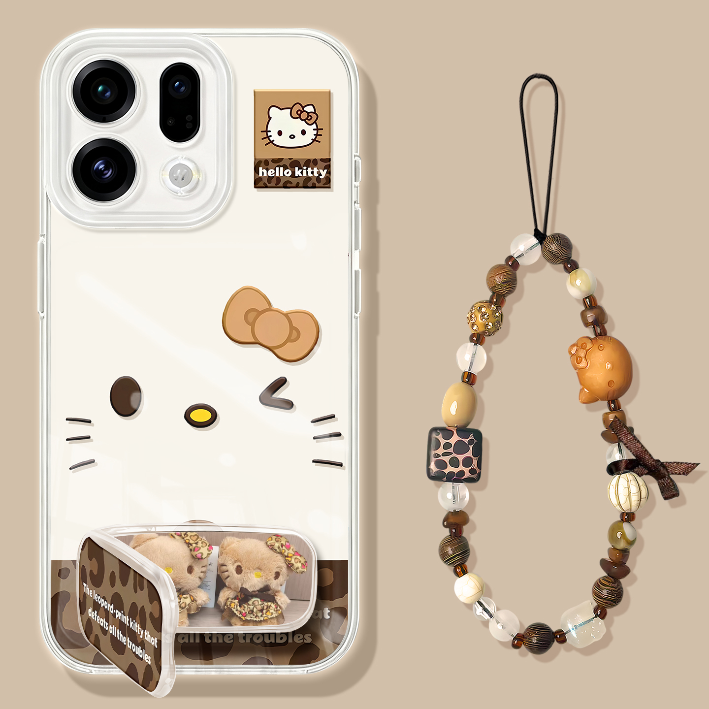 适用于OPPOfindx9手机壳x9pro新款硅胶软壳x8ultra全包防摔x7ult格子kt猫x5卡通保护套5pr0手绳x3女findx9por - 图3