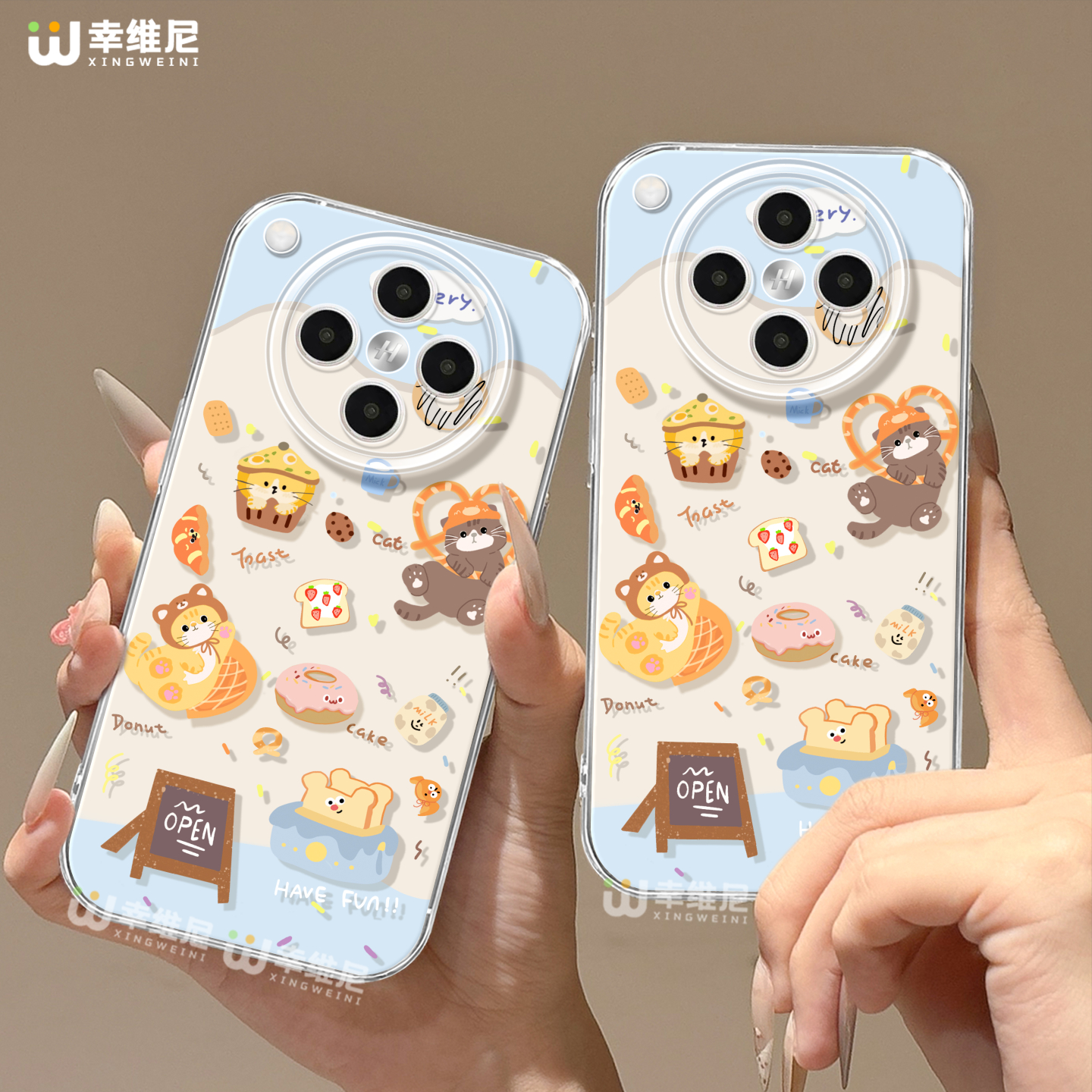 适用oppofindx9手机壳女款findx8pro保护套ultra全包防摔x6透明x5硅胶0pp0面包小猫x7pro新款x3pro软k13turbo - 图1