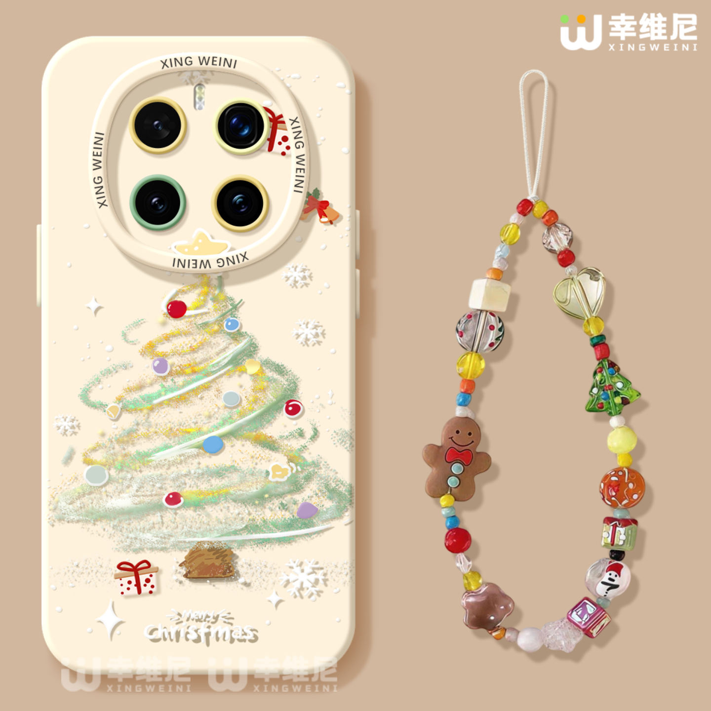 适用荣耀magic8手机壳女款magic5保护套圣诞款magic6至臻版全包防摔硅胶4por圣诞树magic7保时捷3软magic8pro - 图0