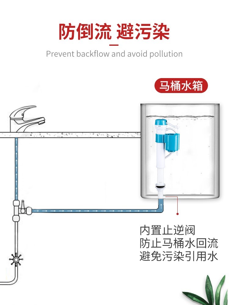 马桶水箱配件进水阀通用厕所抽水马桶排水上水阀冲水器座便器浮球 - 图3