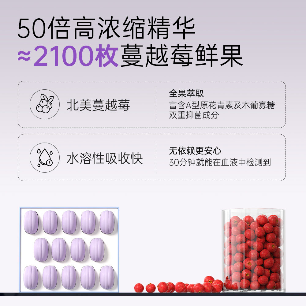 美翔冻干蔓越莓粉女性卵巢花青素 美翔海外蔓越莓