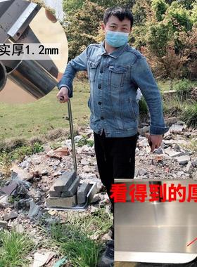 特加厚一体304不锈钢簸箕撮箕垃圾铲户外庭院大号硬毛扫把套装
