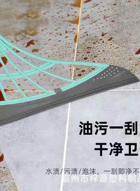 魔术扫把拖把家用一拖净塑料硅胶多功能刮水扫把单个不粘头发刮水