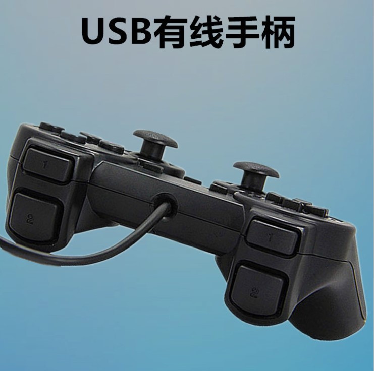 PS2外形游戏手柄 208USB有线手柄 PC街机游戏控制器游戏机配件-图2