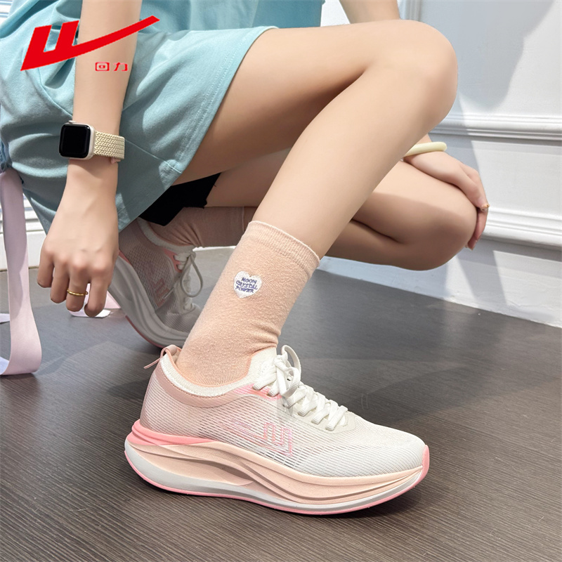 Warrior/回力女鞋2025新款秋季厚底百搭运动鞋时尚休闲网面健步鞋 - 图1