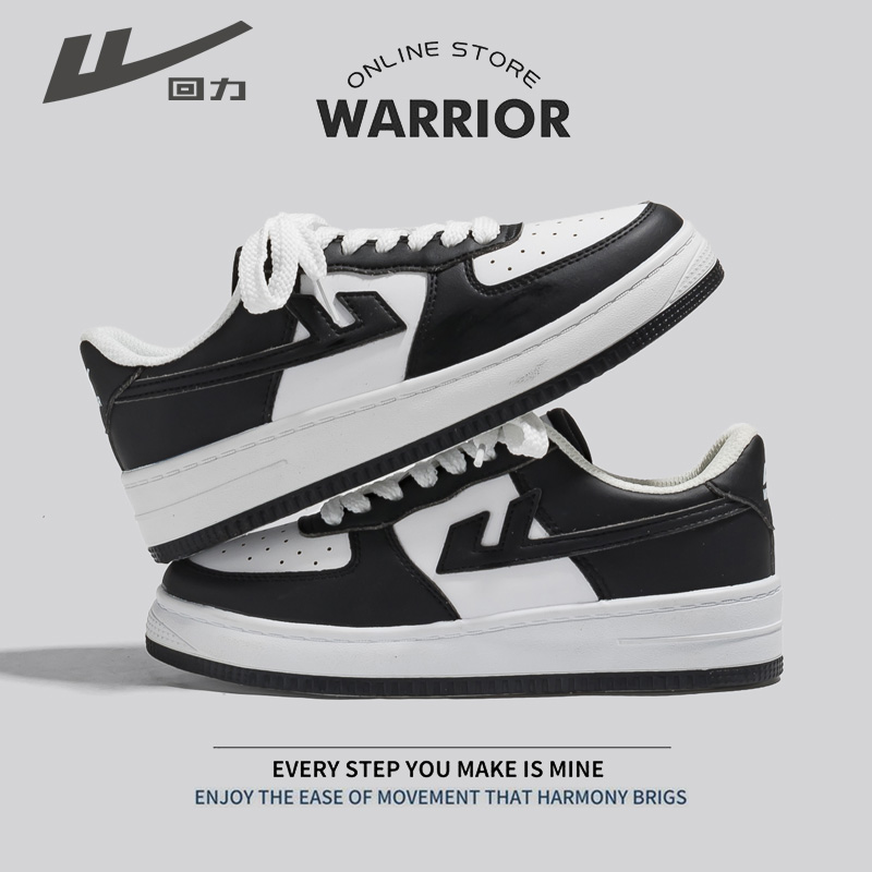Warrior/回力小白鞋女2024新款秋季空军1号厚底休闲运动板鞋女鞋