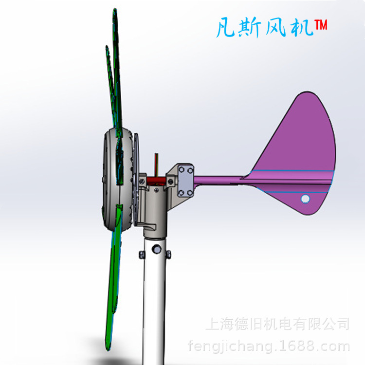 新款风力发电机用于室外发电路灯房顶户外强力大功率发电风机-图0