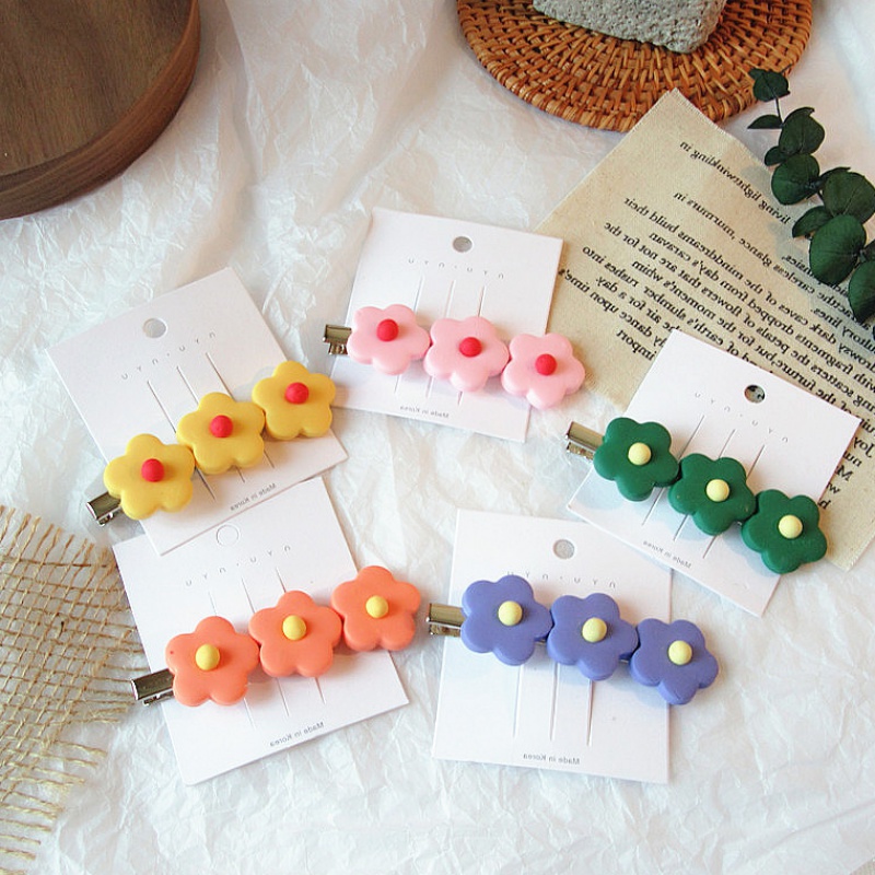 抖音新款炫雅小花ins撞色韩国发圈 傲彩发饰