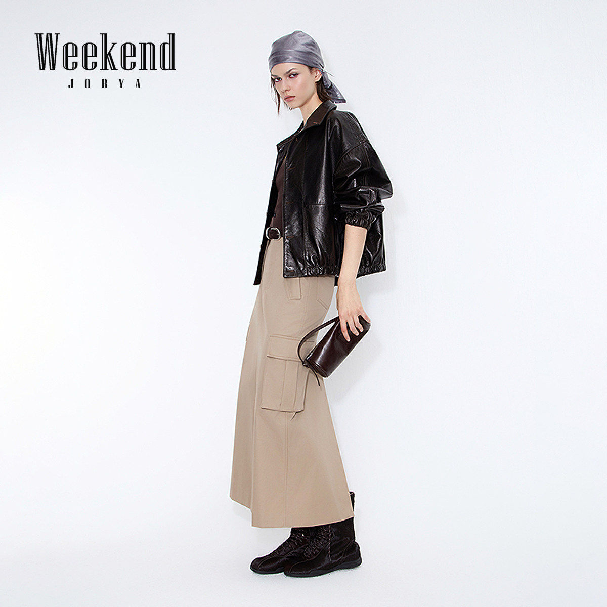 卓雅周末2026春季新款老钱风宽松立领羊皮革皮夹克外套XSW0V07D,淘宝优惠券,粉丝福利购,淘宝优惠卷