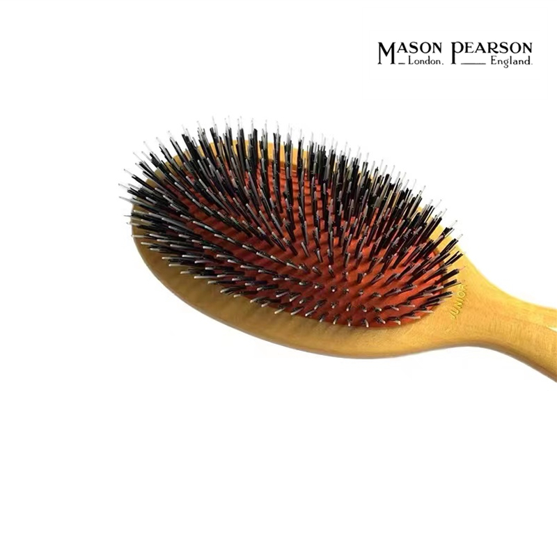 英国Mason Pearson大号实木BN1W半猪鬃气垫按摩减少脱发造型梳子 - 图1