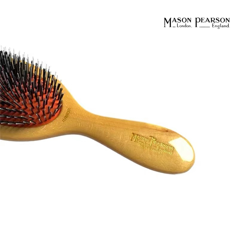 英国Mason Pearson大号实木BN1W半猪鬃气垫按摩减少脱发造型梳子 - 图2