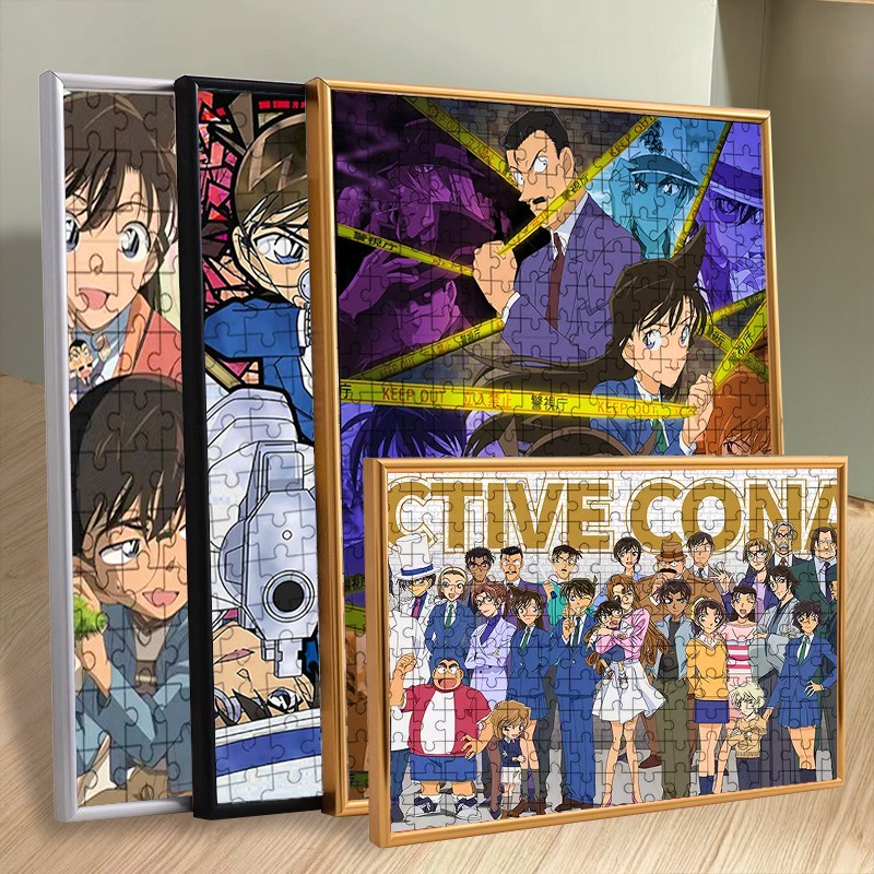 名侦探柯南全家福拼图儿童玩具1000片成人版带框益智高颜值礼物男 - 图0