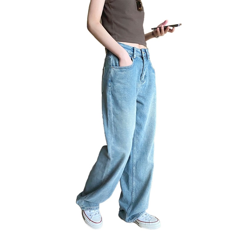 小个子水洗浅色女2022年新款牛仔裤 myblun牛仔裤