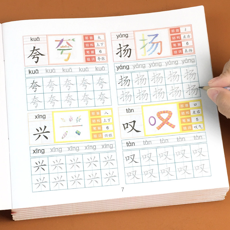 学前300字描红练字帖汉字描红本幼小衔接一年级上册幼升小点阵控笔训练笔画笔顺偏旁部首练字本幼儿园大班学前班简单汉字每日一练,淘宝优惠券,粉丝福利购,淘宝优惠卷